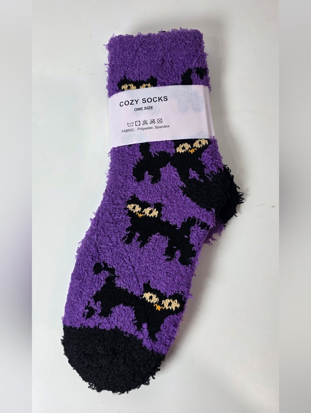 🎃 One Size Halloween Black Socks